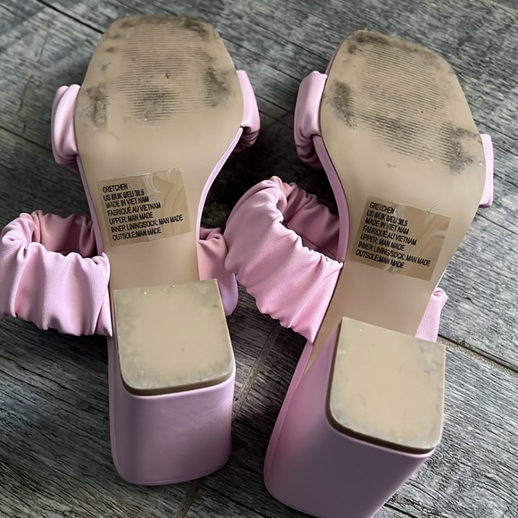SOLDOUT pink heel sandals -sz 8 - Picture 6 of 7